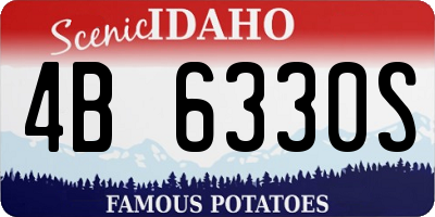 ID license plate 4B6330S