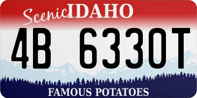 ID license plate 4B6330T