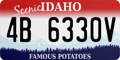 ID license plate 4B6330V