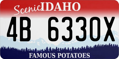 ID license plate 4B6330X