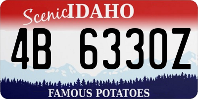 ID license plate 4B6330Z