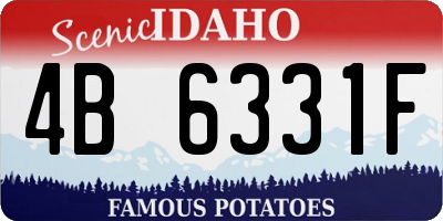 ID license plate 4B6331F