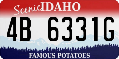 ID license plate 4B6331G