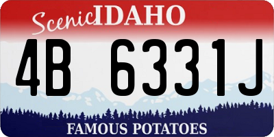 ID license plate 4B6331J