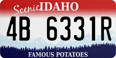 ID license plate 4B6331R