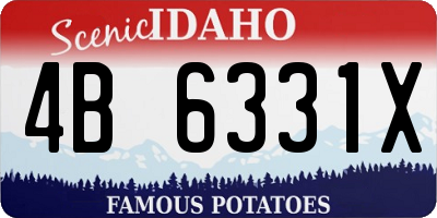 ID license plate 4B6331X