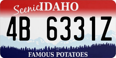 ID license plate 4B6331Z