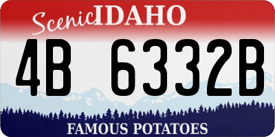 ID license plate 4B6332B