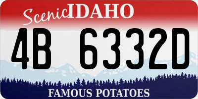 ID license plate 4B6332D
