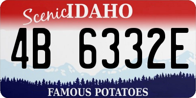 ID license plate 4B6332E