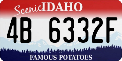 ID license plate 4B6332F