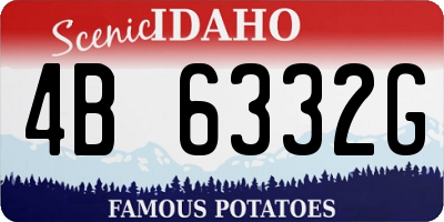 ID license plate 4B6332G