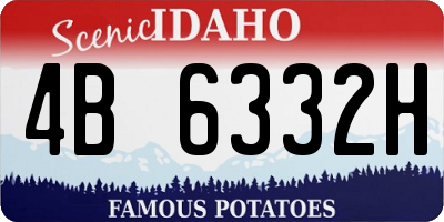 ID license plate 4B6332H