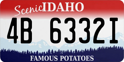 ID license plate 4B6332I