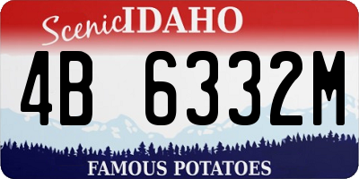 ID license plate 4B6332M