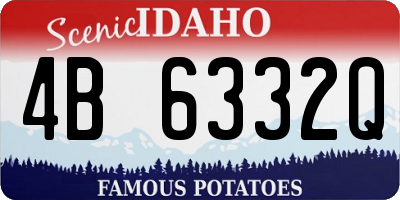 ID license plate 4B6332Q