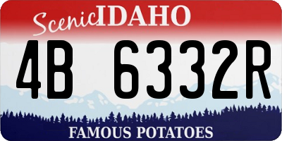 ID license plate 4B6332R
