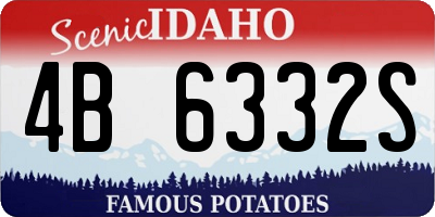ID license plate 4B6332S