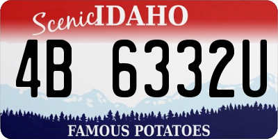 ID license plate 4B6332U