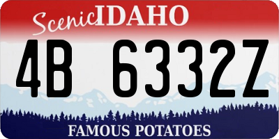ID license plate 4B6332Z