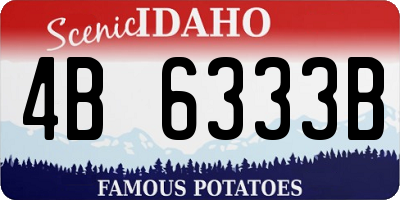 ID license plate 4B6333B