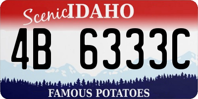 ID license plate 4B6333C