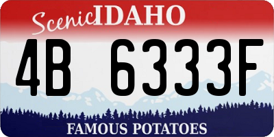 ID license plate 4B6333F