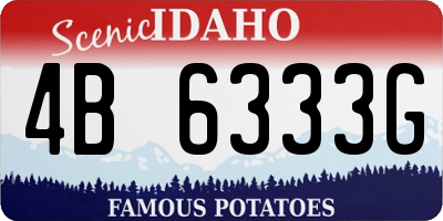 ID license plate 4B6333G