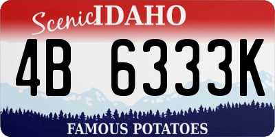 ID license plate 4B6333K