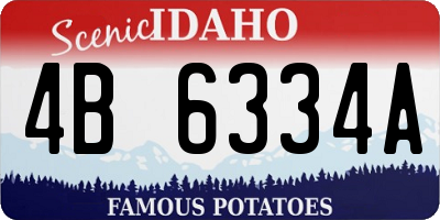 ID license plate 4B6334A