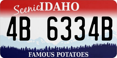 ID license plate 4B6334B