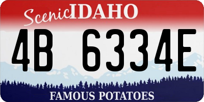 ID license plate 4B6334E