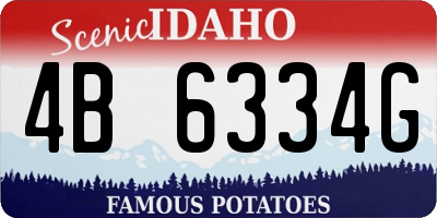 ID license plate 4B6334G