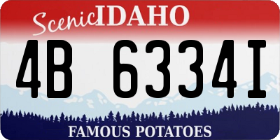 ID license plate 4B6334I