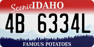 ID license plate 4B6334L