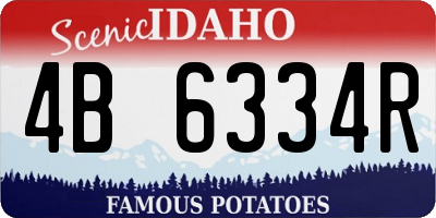 ID license plate 4B6334R