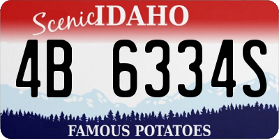 ID license plate 4B6334S