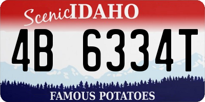 ID license plate 4B6334T