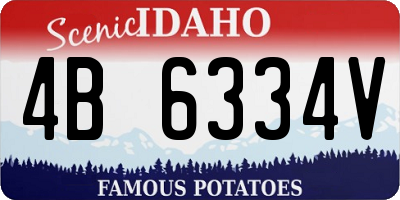 ID license plate 4B6334V