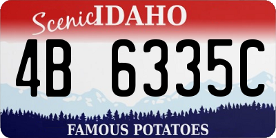 ID license plate 4B6335C