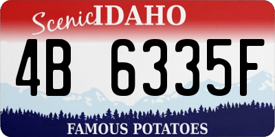 ID license plate 4B6335F