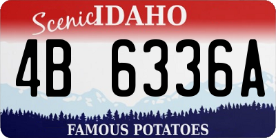 ID license plate 4B6336A