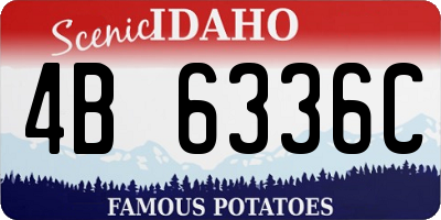 ID license plate 4B6336C