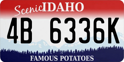 ID license plate 4B6336K