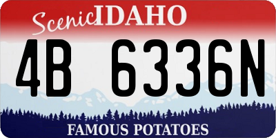 ID license plate 4B6336N
