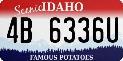 ID license plate 4B6336U