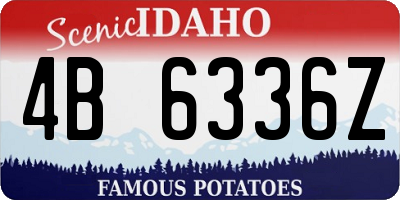 ID license plate 4B6336Z