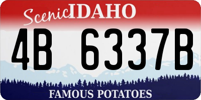 ID license plate 4B6337B