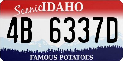 ID license plate 4B6337D