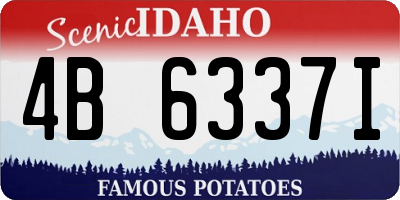 ID license plate 4B6337I